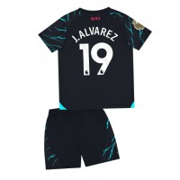 Manchester City Julian Alvarez #19 Tretí Detský futbalový dres 2023-24 Krátky Rukáv (+ trenírky)